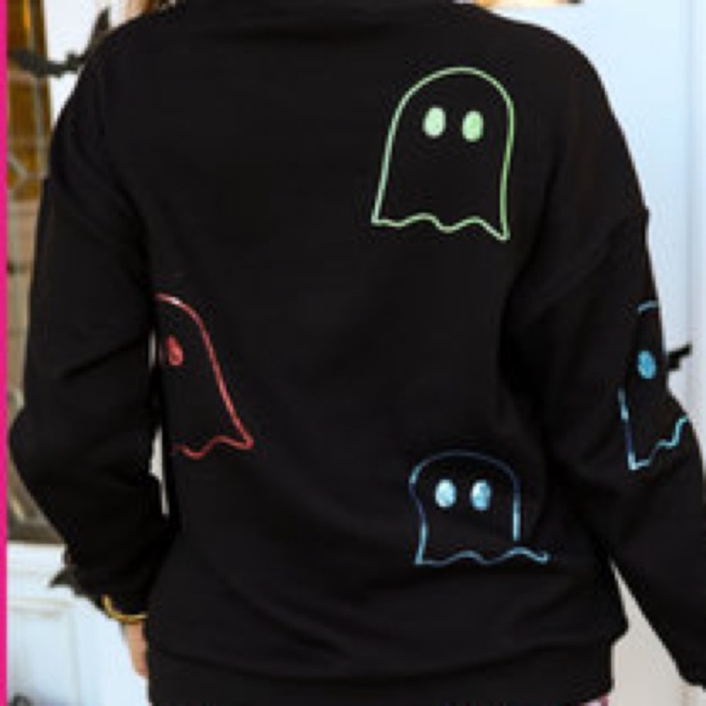 Halloween Sequin ghost sweater - Picture 2 of 2